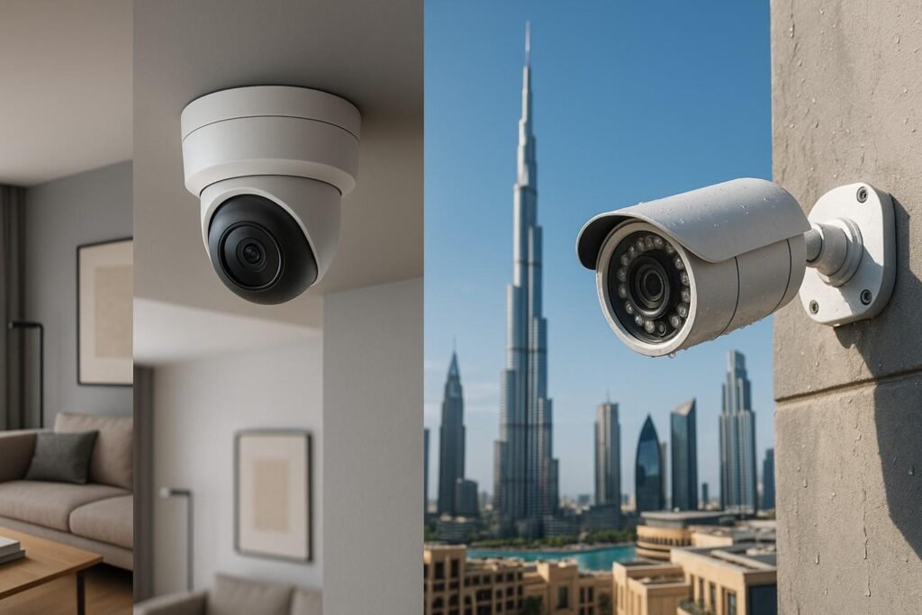 Comparison of indoor vs outdoor CCTV cameras in Dubai